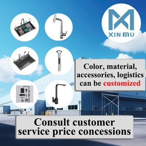 Chậu rửa chén nhà bếp đa năng, một ngăn lớn, kiểu thác nước, chất liệu thép không gỉ 304, chống xước, màn hình LED kỹ thuật số, mẫu phổ biến năm <span class=keywords><strong>2025</strong></span> - Product Image 2