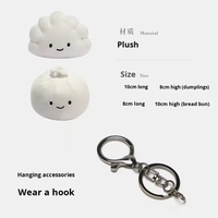 Elera Anime Dumpling Porte-clés Pendentif pour Femme, Jouet en Peluche Créatif Mignon Super Doux, Breloque de Sac, Modèle 3D Durable en Forme de Nuage, pour Couple