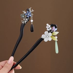 Clásicos Pasadores de Pelo Chinos para Mujer, con Perlas, Flores y Estrellas, Hechos a Mano, Accesorios de Joyería, Adornos para el Cabello - Product Image 3
