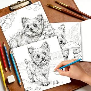 Libro para Colorear Personalizado al por Mayor de Yorkie para Adultos y Niños, Cuaderno con Páginas Personalizadas para Material Escolar y de Oficina - Product Image 2