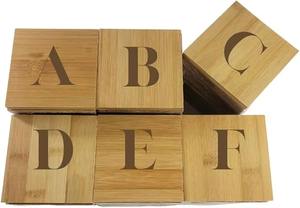 En Existencia, Tabla de Cortar de Bambú Natural Cuadrada al por Mayor, Estilo Rústico para Uso en el Hogar y la Oficina, Juego de 40 Piezas, Placas para Grabado Láser - Product Image 5