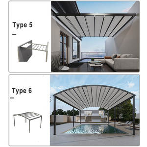Pérgola eléctrica motorizada <span class=keywords><strong>de</strong></span> PVC, impermeable, <span class=keywords><strong>de</strong></span> techo deslizante <span class=keywords><strong>de</strong></span> aluminio - Product Image 6