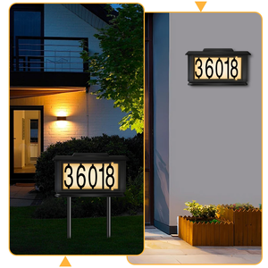 Letrero Solar para Jardín con Estaca para el Suelo, Placa con Número de Casa para Decoración de Patio y Jardín - Product Image 3
