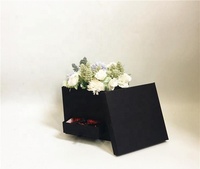 Boîte d'expédition personnalisée pour bouquet de roses et de lys, boîte d'arrangement floral avec tiroir pour bouquet, boîte à fleurs carrée pour MAMAN