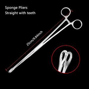 คีมสแตนเลส 18/25 ซม. คีมฟองน้ำ ปลายหยัก ปลายตรง ปลายโค้ง คีมผ่าตัด คีมแพทย์ คีมสำหรับศัลยกรรมตา - Product Image 3