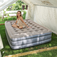 Haute qualité pliant pleine taille floqué auto-gonflant lit pneumatique matelas de couchage Camping matelas pneumatique