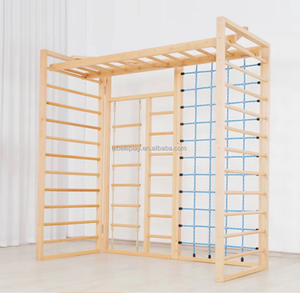 Escalera Sueca de Madera Eibele, Barra de Gimnasia Montada en la Pared, Gimnasio de Pared para Niños, Marco de Escalada Interior para Niños Pequeños - Product Image 2