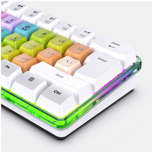 61 phím K401 màu phù hợp với nắp phím cảm giác cơ khí bàn phím RGB đèn phổ trò chơi điện tử thể thao văn phòng bàn phím có dây - Product Image 5