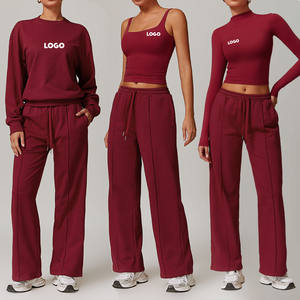 Sudaderas de Manga Larga <span class=keywords><strong>para</strong></span> Mujer, Conjuntos Deportivos con Logotipo Personalizado OEM, Ropa de Gimnasio <span class=keywords><strong>para</strong></span> Mujer, Conjuntos de <span class=keywords><strong>Yoga</strong></span> con Logotipo Personalizado - Product Image 1
