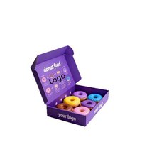 Boîte d'emballage pour beignets personnalisée en gros, pliable, recyclée, pour présentation de beignets
