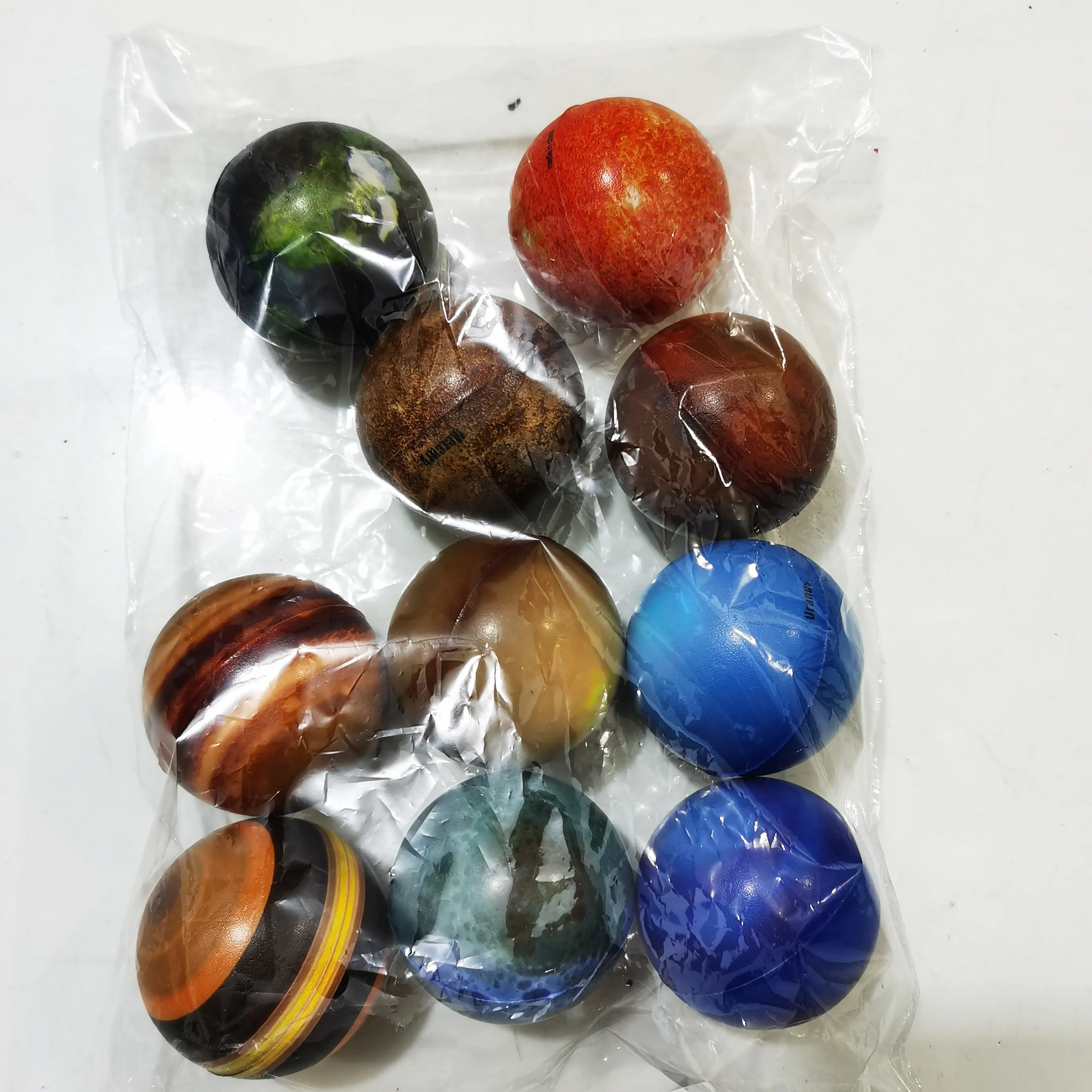 Foam Squeeze Stress Ball Planet Foam Ball Early Educational Toys Bouncing Balls Space Planet Galaxy Pattern