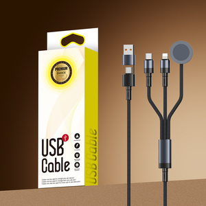 Cable USB Múltiple 2 en 3 de Carga Rápida de 100W con Trenzado de Nailon para <span class=keywords><strong>Apple</strong></span> iPhone 17 16 Pro Max y <span class=keywords><strong>Apple</strong></span> <span class=keywords><strong>Watch</strong></span> Series 9 <span class=keywords><strong>8</strong></span> - Product Image 1