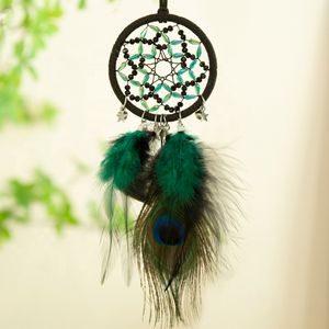 Plume de paon <span class=keywords><strong>voiture</strong></span> rétroviseur pendentif coloré <span class=keywords><strong>attrape</strong></span>-rêves décor plume artisanat gros <span class=keywords><strong>attrape</strong></span>-rêves - Product Image 2