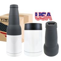 Porte-bouteille isotherme sous vide vierge pour sublimation 12 oz, pour boissons (bière, soda) en extérieur, idéal pour les cadeaux d'été
