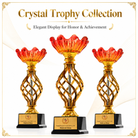 Trophée en cristal personnalisé élégant, gravure au laser, récompense en cristal