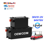 Baterai Golf Cart 36V 105Ah LiFePO4 dengan BMS Terintegrasi, Kontrol Aplikasi Bluetooth, Baterai Lithium Deep Cycle untuk Golf Cart Listrik