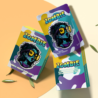 Sacs Mylar personnalisés imprimés pour bonbons, biscuits, gelées, résistants aux odeurs, avec fermeture éclair, 3,5g-28g, et boîtes de présentation pour produits comestibles