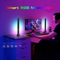 Barre lumineuse intelligente RGB à commande par application, 2 pièces, avec reconnaissance de rythme musical, lumière d'ambiance pour TV, vente chaude