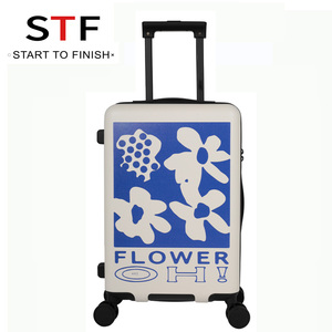 Ensembles de bagages classiques personnalisés imprimés personnalisés 3 pièces légers et modernes sacs de voyage en plein air housse <span class=keywords><strong>valise</strong></span> à roulettes suite - Product Image 3