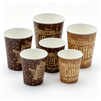 Gobelet en papier jetable biodégradable à paroi simple avec logo personnalisé pour café et thé