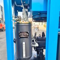 Compresseur d'air industriel à vis monophasé 22 kW, entraînement direct par fréquence, moteur à aimant permanent, PLC, refroidissement par air