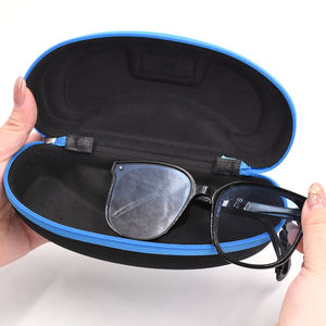 Étui à lunettes de soleil portable semi-rigide en EVA avec fermeture éclair, antichoc, avec étiquette personnalisée en caoutchouc de silicone et logo en relief 18*7.9*5.7 – Offre Spéciale - Product Image 4