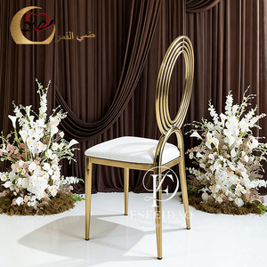 Salle à manger moderne et élégante en acier inoxydable et velours/cuir PU pour hôtel, extérieur, salon, mariage, restaurant - Product Image 5