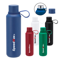 Vente chaude Classique Double Paroi Bouteille D'eau En Acier Inoxydable En Métal Tasse Gobelet Thermo Isolé Fiole À Vide Promotion 600ML