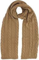 OEM Ensemble écharpe gants haute couture tricot torsadé bonnet marron clair pour femmes Ensemble écharpe gants bonnet tricoté hiver