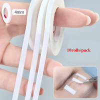 Nouveau lot de 10 rouleaux de ruban adhésif microporeux fin pour extensions de cils et lifting des paupières