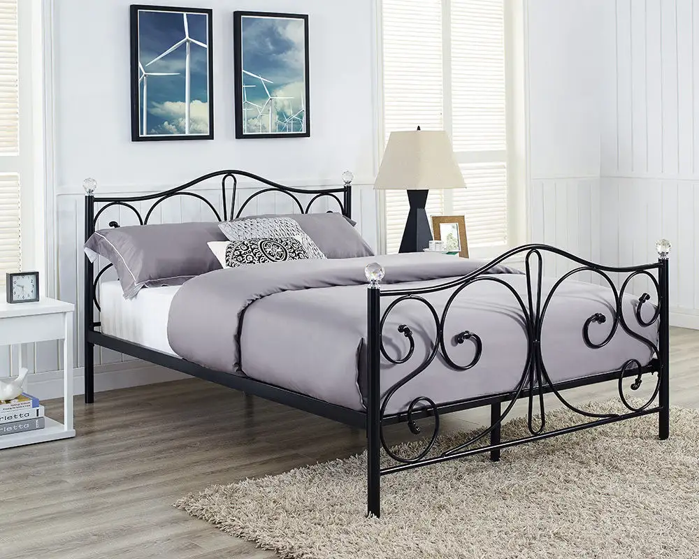 Горячая Распродажа, дешевая мебель для спальни, металлические новейшие двухспальные кровати