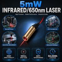 Module laser rouge 650 nm 5 mW à motif de points, diode laser haute stabilité pour composant électronique de circuit imprimé et positionnement, certifié CE RoHS