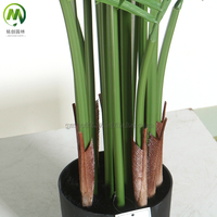 Plante artificielle en plastique de type Areca tropicale en gros pour la décoration intérieure, palmier artificiel vert en pot pour Noël et Pâques
