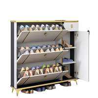 Meuble à chaussures moderne en bois blanc, grande capacité de rangement, étagère à chaussures réglable, commode de luxe, chambre à coucher, salon, mobilier de maison