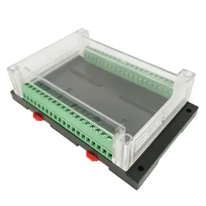 145*90*40mm Transparent Cover Din Rail Plastic Enclosure Electronic Industrial Control Boxes With Terminal Block