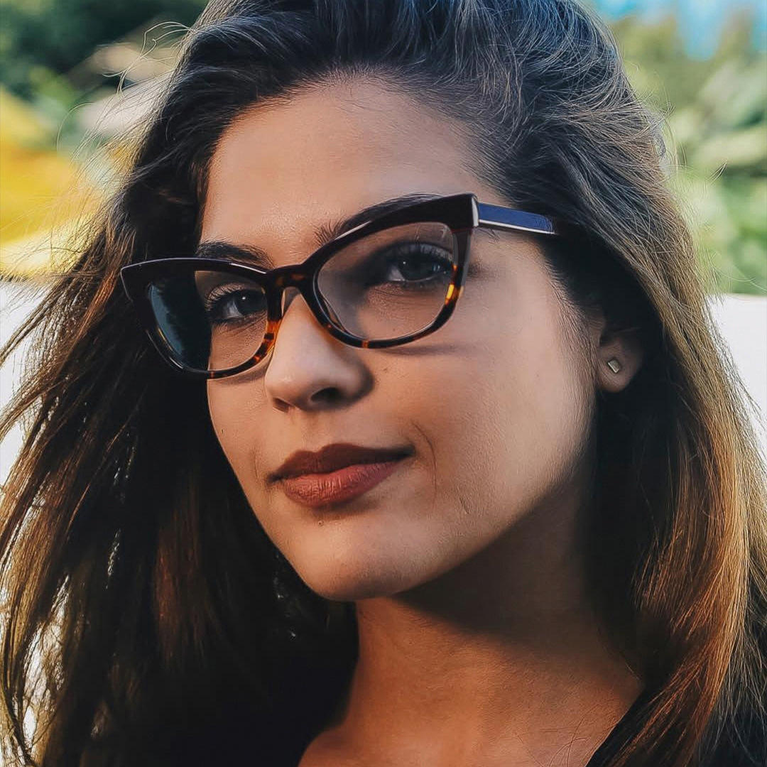 Claro 2019 lente de marco de gafas de ojo de gato de las mujeres de la moda  gafas de sol cuadradas de resina transparente prescripción gafas de