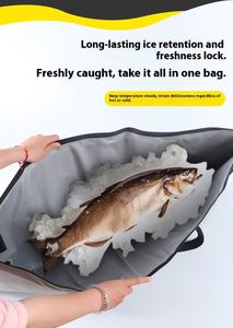 Bolsa Térmica de Pesca de TPU de Alta Resistencia, Impermeable y Aislada, Resistente a Desgarros y Fugas, para Transporte y Almacenamiento Seguro de Pescado Congelado - Product Image 4