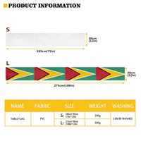 Chemin de table personnalisé avec drapeau de la Guyane, protection de table pour l'aménagement des halls d'hôtel et cadeau souvenir commémoratif