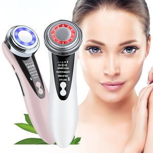 2024 Iontophoresis Machine Facial Vibration Photon Skin Rejuvenation Hot Massage Home Beauty <strong>Face</strong> Lifting <strong>Massager</strong> Device - Product Image 1