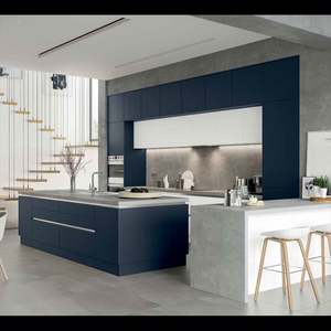 Factory Price Custom <b>Wood</b> Kitchen Furniture Modern Kitchen Cabinets Melamine Modular Kitchen <b>Cupboards</b> Tall Storage with Island - Product Image 3