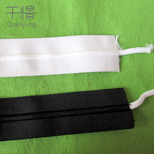 Hot Bán 4Cm 5Cm Trắng Đen Polyester Cao Su Đường Ống Dây Ban Nhạc Đàn Hồi Cho Bãi Biển Quần Short - Product Image 4