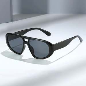 Lunettes de soleil rétro à double pont avec logo personnalisé, tendance 2025, UV400, style pilote punk, unisexe - Product Image 2