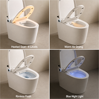 WC intelligent automatique moderne avec bidet électrique et télécommande, sans réservoir
