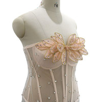 WHD-176 Dernière mode, applique en dentelle 3D avec fleurs multicolores pour robes