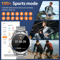 Montre connectée LIGE BWAK85 avec lampe torche extérieure, modes sportifs multiples, appels sans fil, moniteur de santé, télécommande caméra.