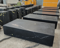 Usine chinoise, table basse en marbre noir mat, table basse en marbre Nero Marquina pour salon, design moderne