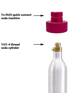 Adaptateur pour machine à soda SodaStream TR21-4 Art Terra DUO à connexion rapide, personnalisable, pour cylindre de CO2, valve de cartouche, OEM - Product Image 5