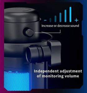 ME6P RGB USB Capacitor Computer Desktop <b>Microphone</b> Metal Wired Recording Broadcast Cardioid Polar for Game Competitions - Product Image 2
