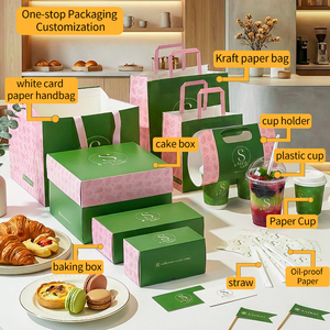 Boîte en carton rigide biodégradable et recyclable avec logo personnalisé pour biscuits, gâteaux et pâtisseries - Product Image 2