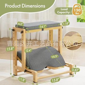 Wooden <b>Footstool</b> Solid Wood <b>Adjustable</b> Double Layer Desk Footrest For Office Use - Product Image 5